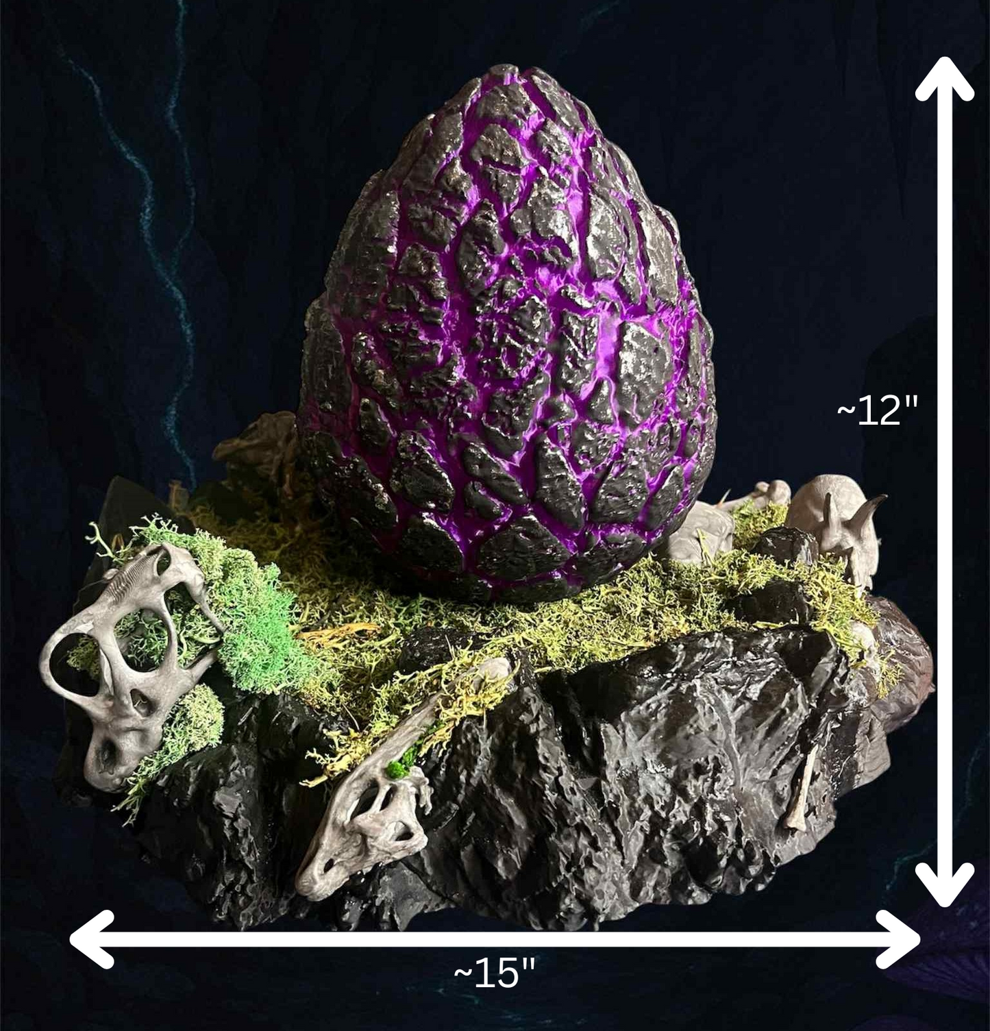 Ark Survival Inspired GIANT Rock Drake Egg Nest - Illuminates!
