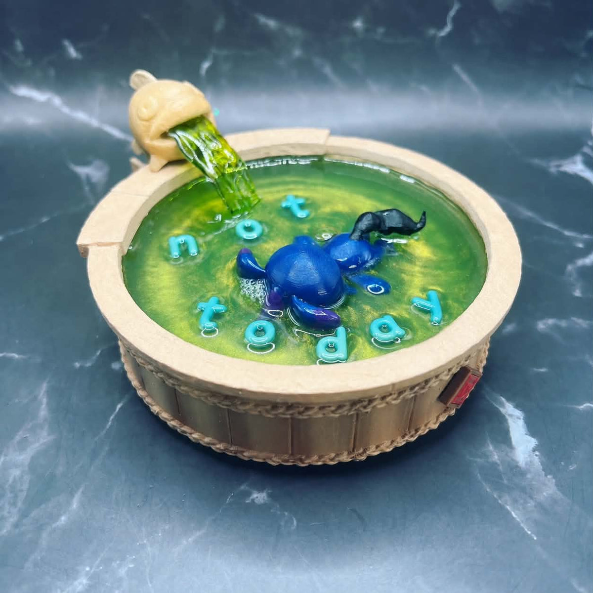 Palworld Inspired 'Not Today' Depresso Hot Spring Decor - Custom Commission