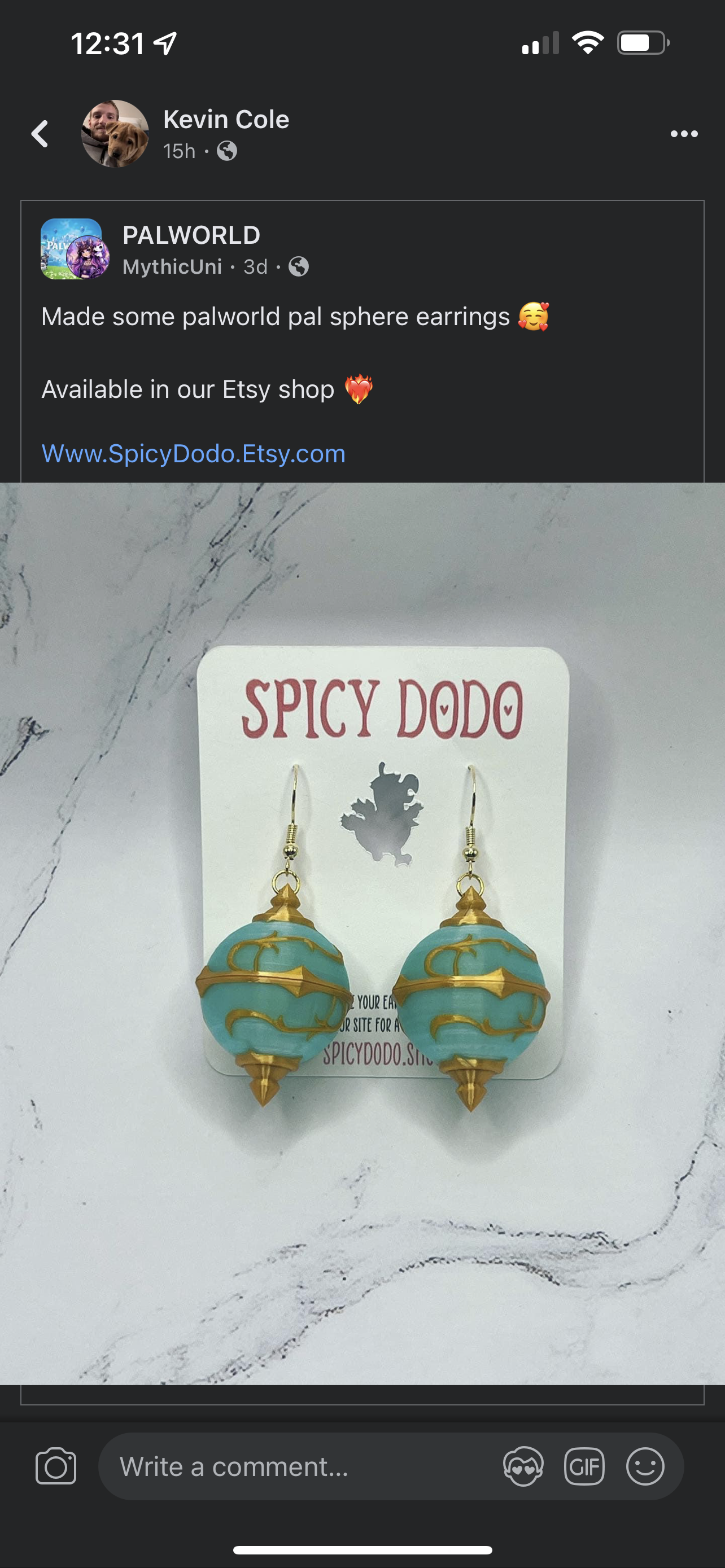 Palworld Inspired Palsphere Earrings