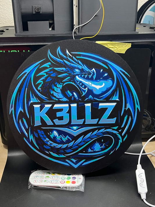 K3LLZ Custom Commission RGB Display Light Box