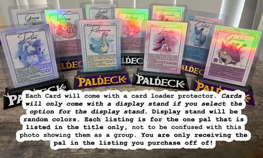 Palword Paldeck Inspired Fan Art Cards: Set 1