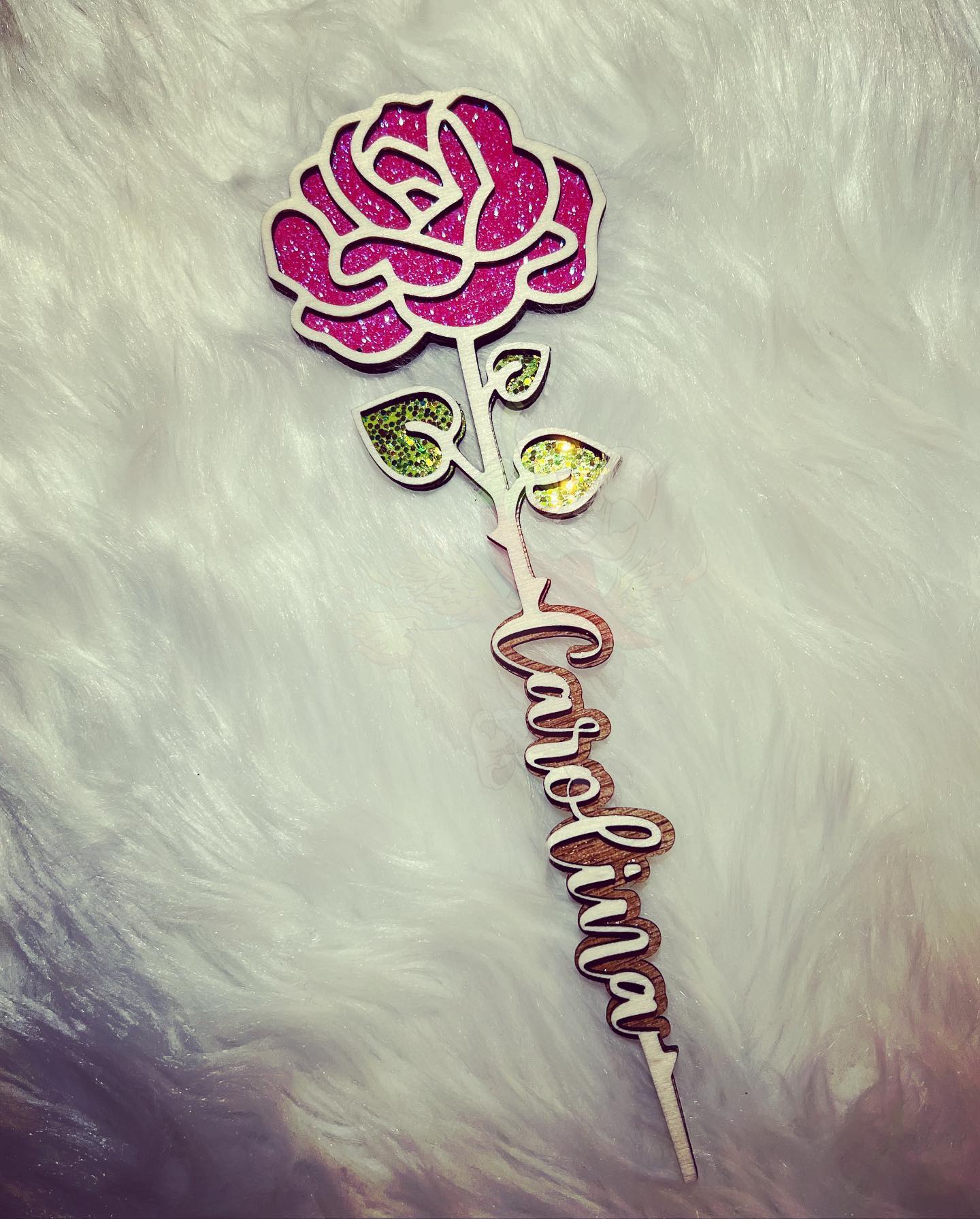 Personalized Valentines Day Rose Magnet