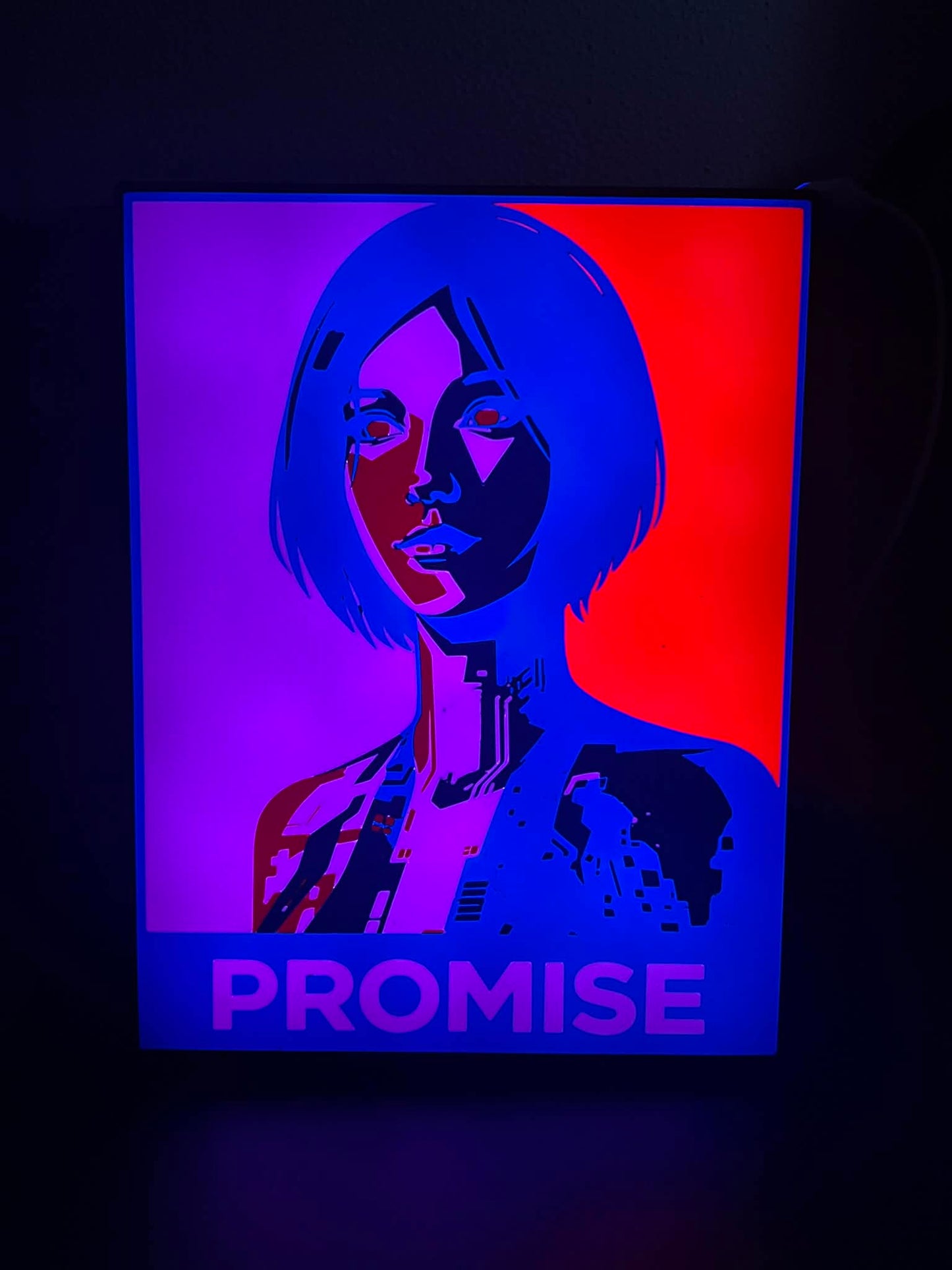 Halo Inspired Cortana “PROMISE” RGB Display Light Box