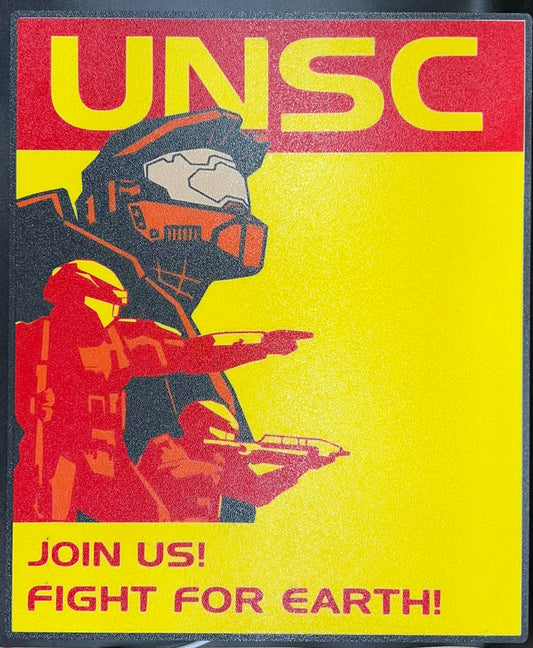 Halo Inspired UNSC “Join Us! Fight for Earth!” RGB Display Light Box