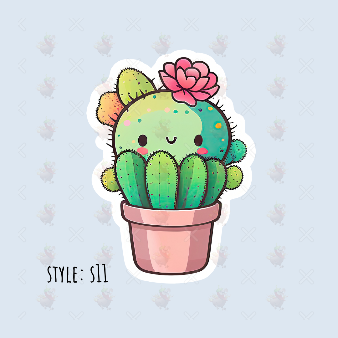 Kawaii Succulent Stickers