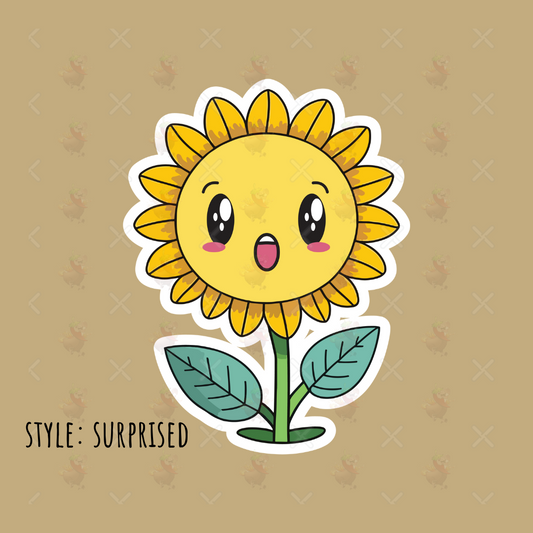 Kawaii Sunflower Mood Sticker