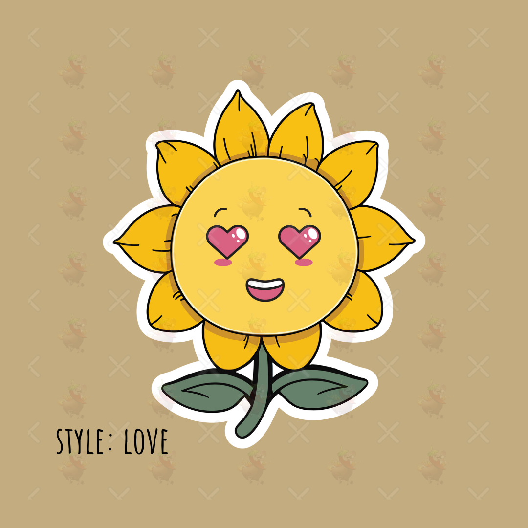 Kawaii Sunflower Mood Sticker