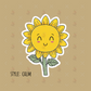 Kawaii Sunflower Mood Sticker