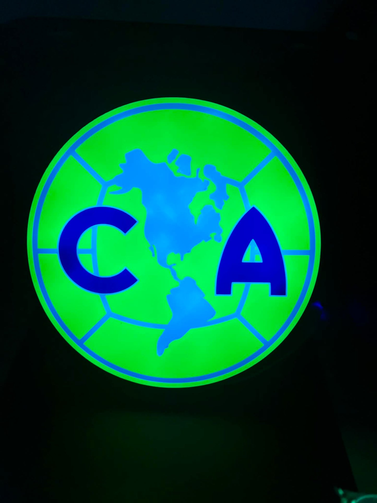 Club América 3D LED RGB Light Box – Multicolor, Sound-Reactive, Wall-Mounted Soccer Fan Decor