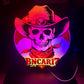Custom RGB Logo Light Box – Skull Cowboy Design