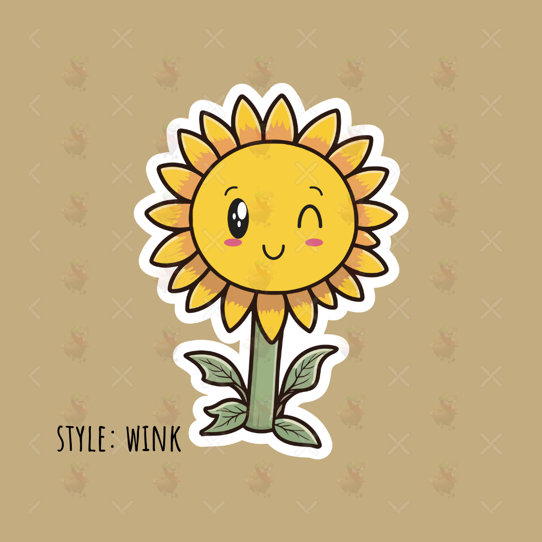 Kawaii Sunflower Mood Sticker