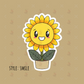 Kawaii Sunflower Mood Sticker