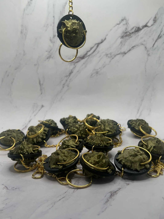 Labyrinth Inspired Double-Sided Door Knocker Keychain – Fantasy Inspired Decorative Charm