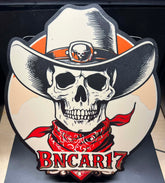 Custom RGB Logo Light Box – Skull Cowboy Design