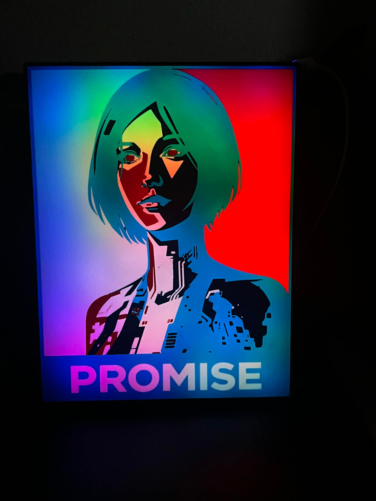 Halo Inspired Cortana “PROMISE” RGB Display Light Box