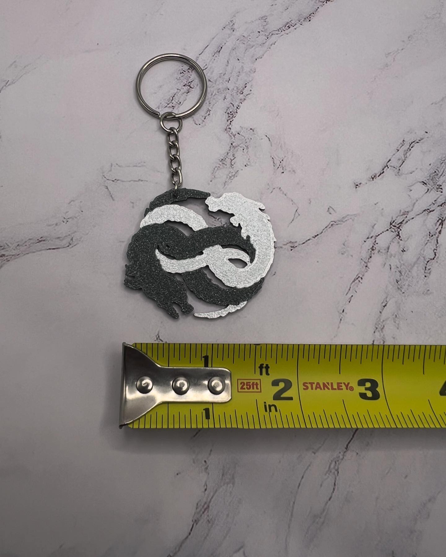 Neverending Story Auryn Style 3D Printed Keychain: Falkor and Gmork