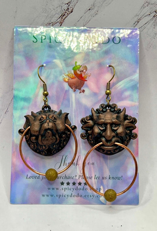 Labyrinth Door Knocker Earrings