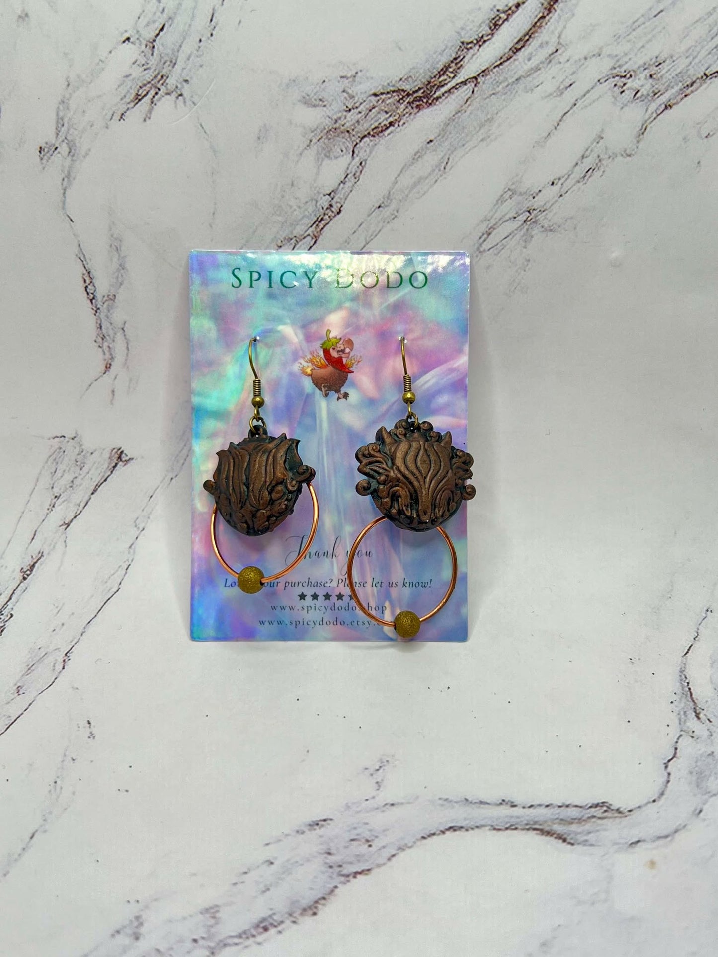 Labyrinth Door Knocker Earrings