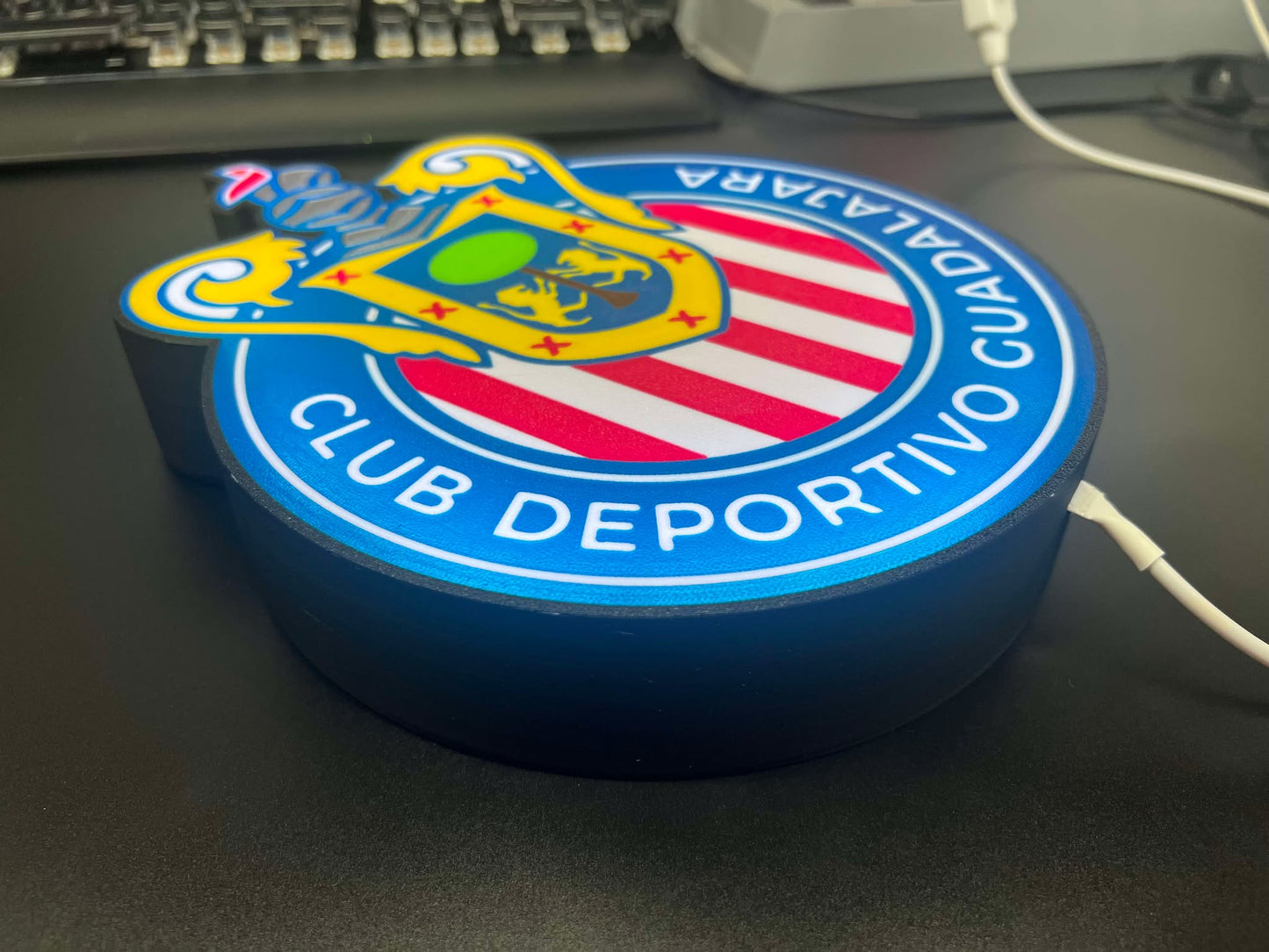 Chivas LED Light Box – Multicolor, Sound-Reactive, Wall-Mounted Soccer Fan Decor