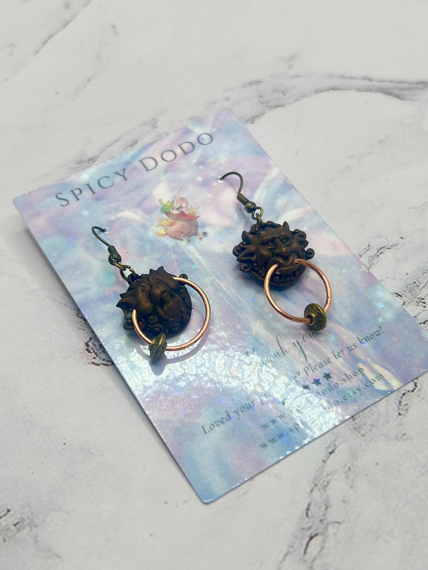 Labyrinth Door Knocker Earrings