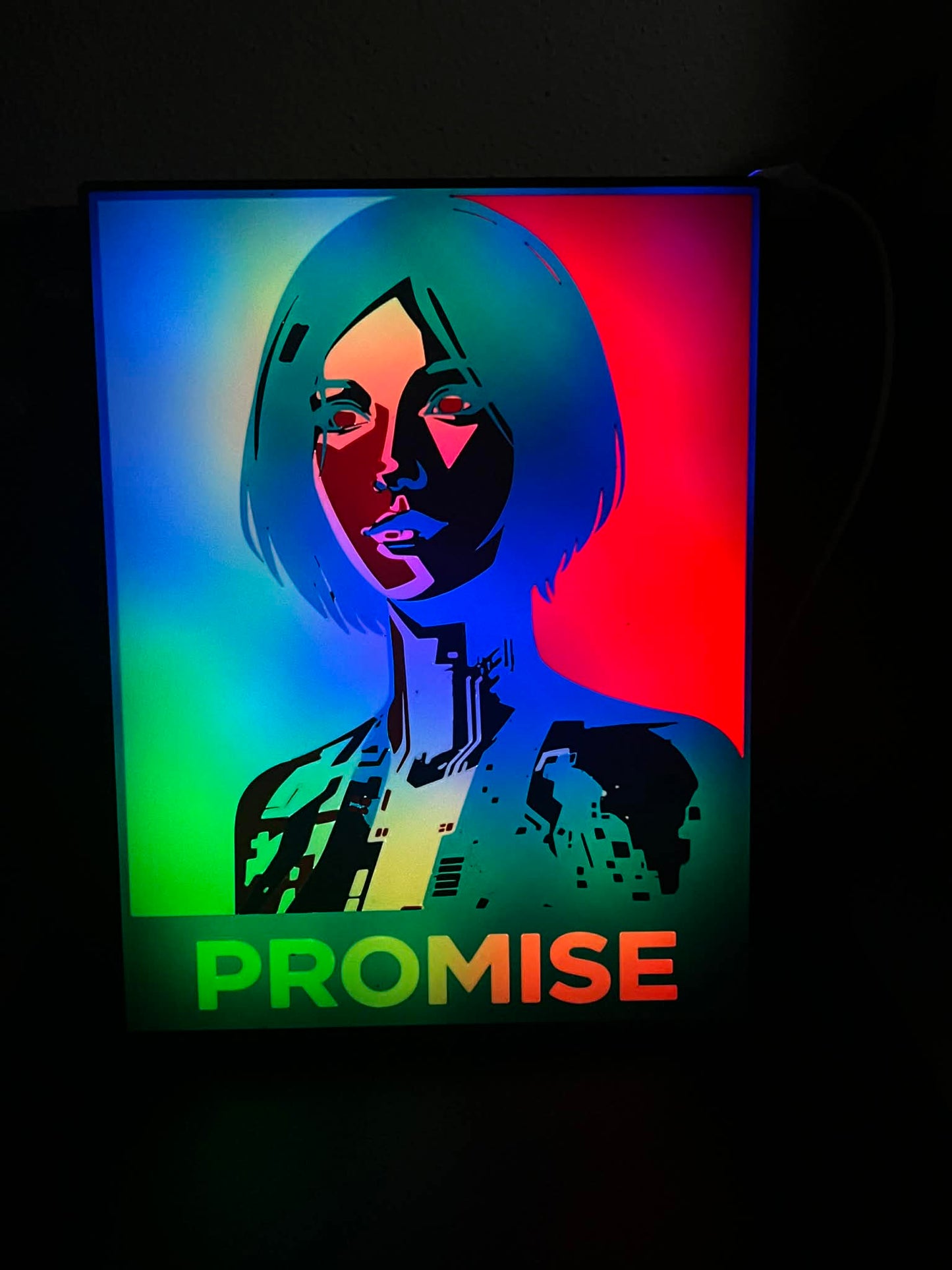 Halo Inspired Cortana “PROMISE” RGB Display Light Box