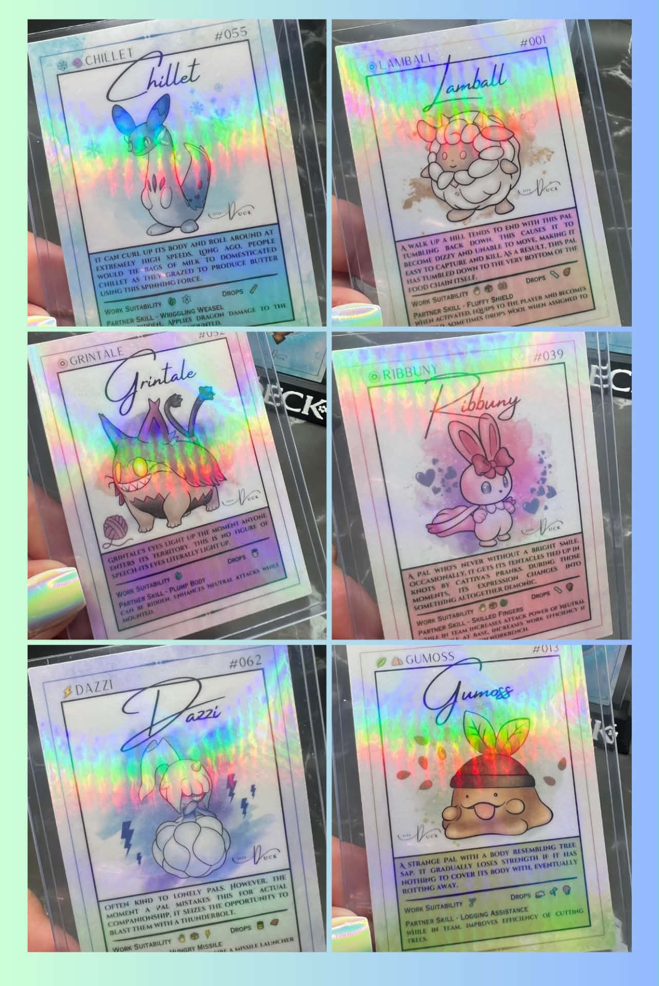 Palword Paldeck Inspired Fan Art Cards: Set 1