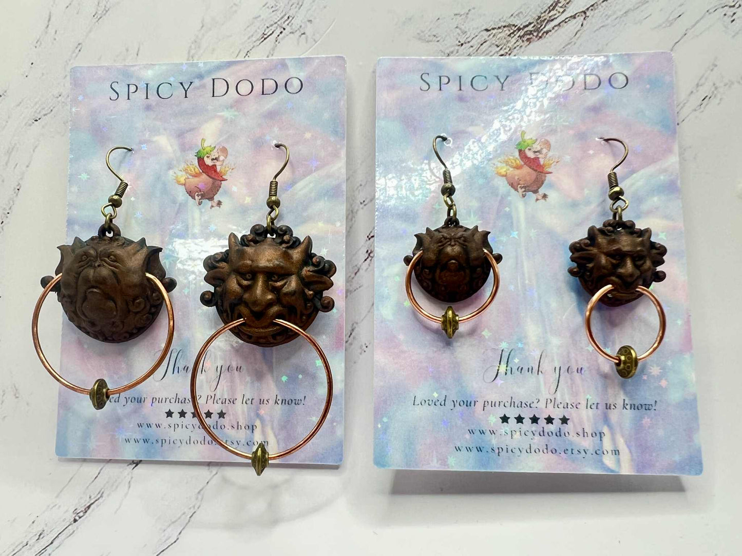 Labyrinth Door Knocker Earrings