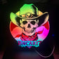Custom RGB Logo Light Box – Skull Cowboy Design