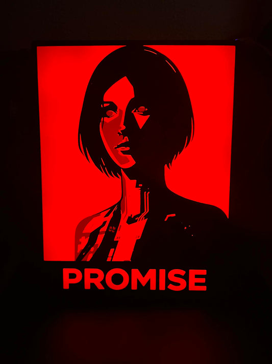 Halo Inspired Cortana “PROMISE” RGB Display Light Box