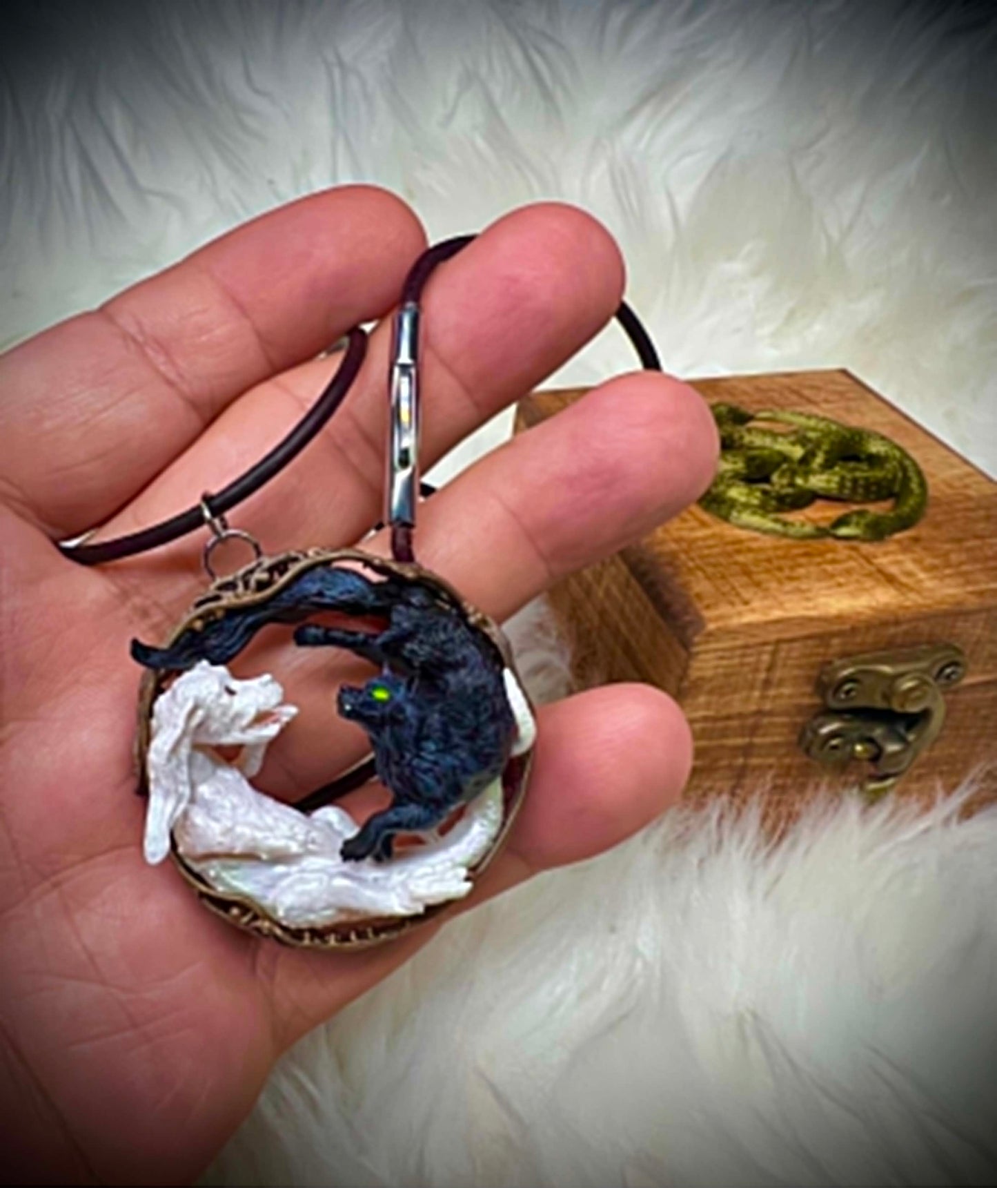 Gmork & Falkor Pendant Necklace – Handmade Fantasy Inspired Necklace