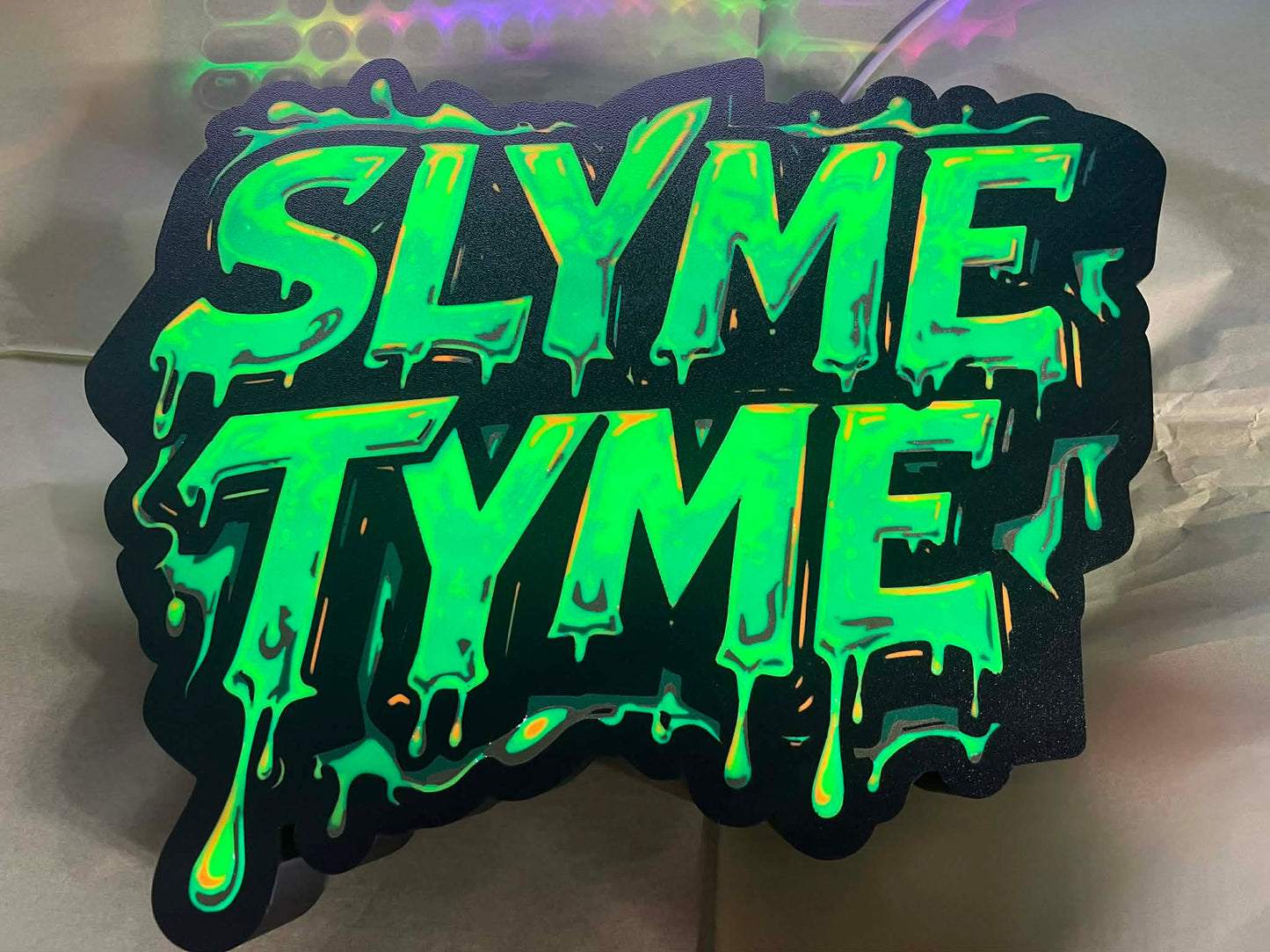 Slimey Custom Commission RGB Display Light Box