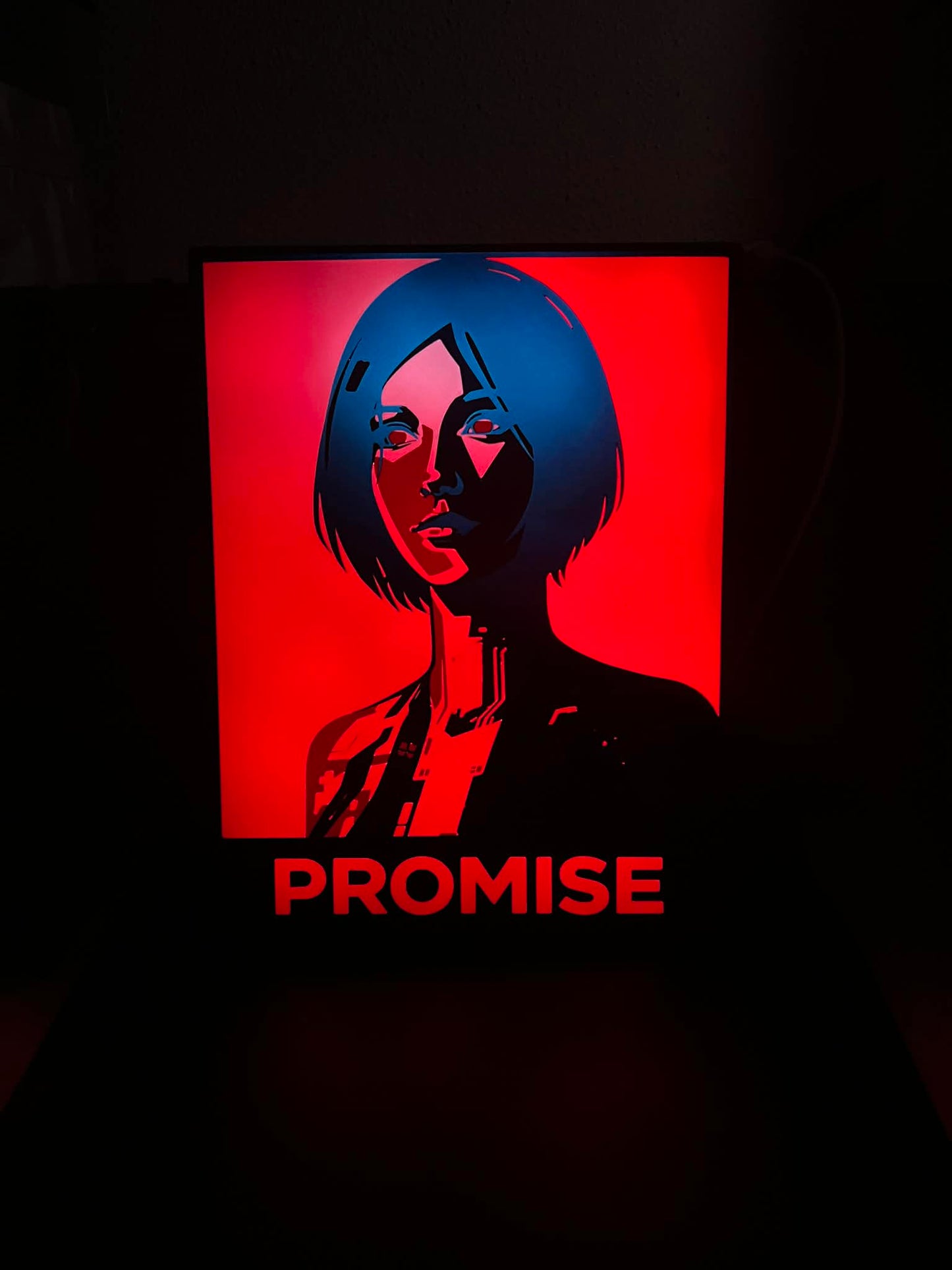 Halo Inspired Cortana “PROMISE” RGB Display Light Box