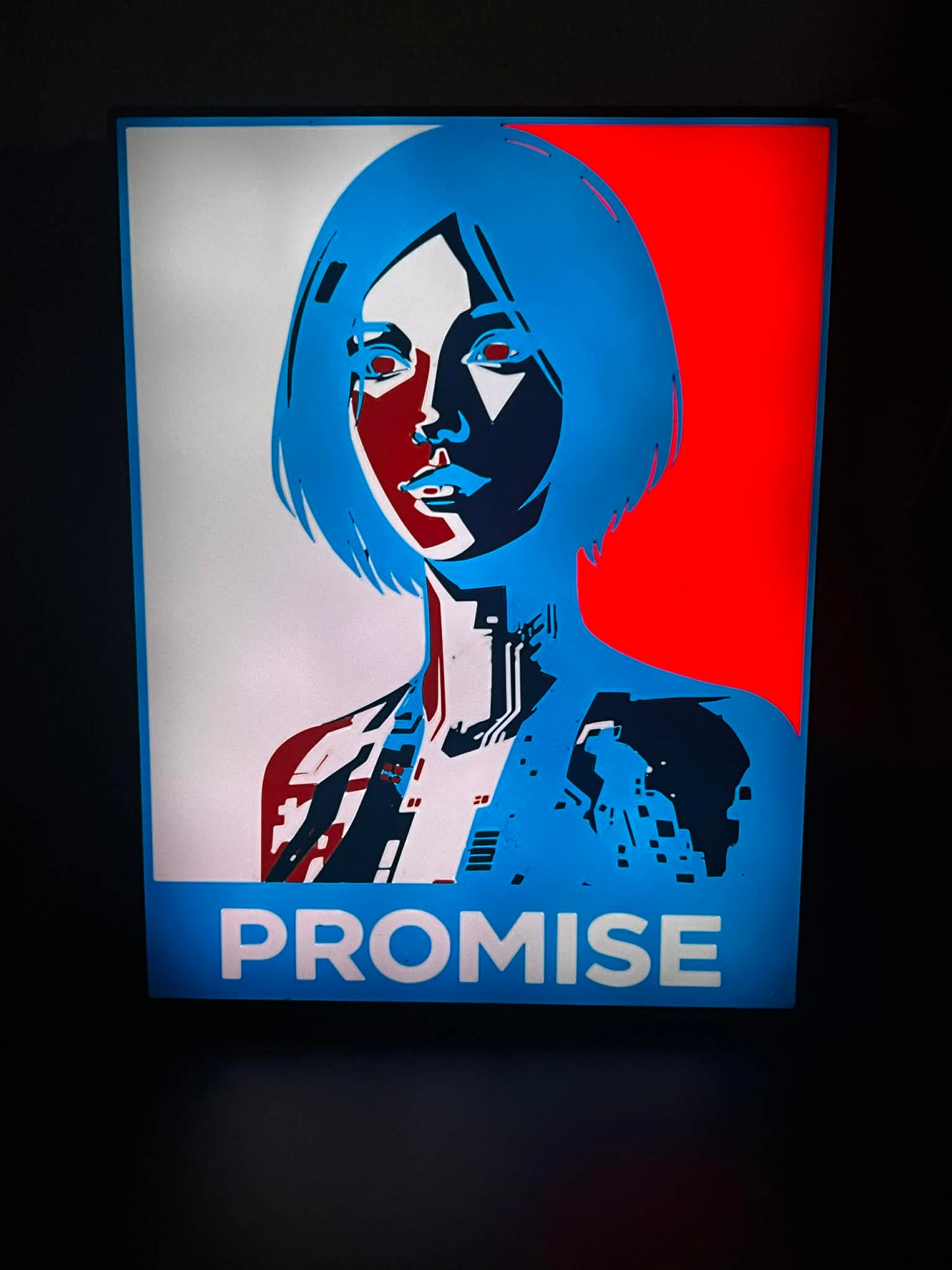 Halo Inspired Cortana “PROMISE” RGB Display Light Box