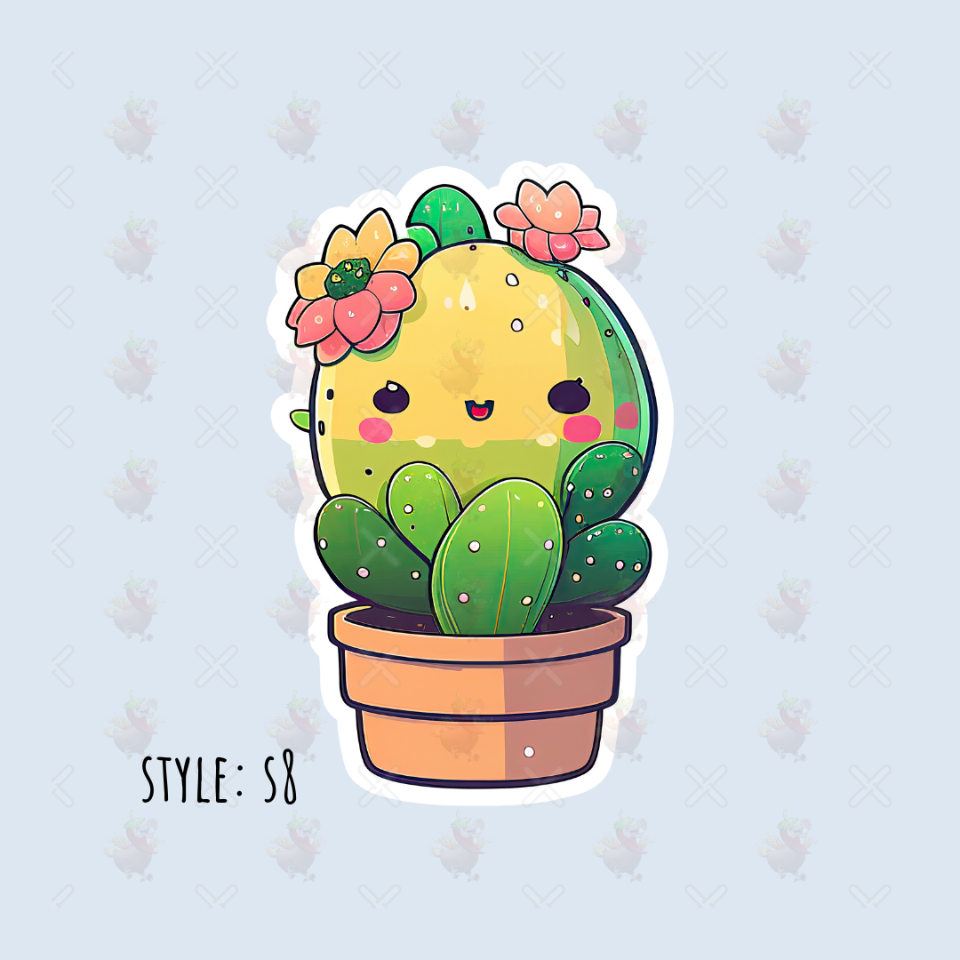 Kawaii Succulent Stickers