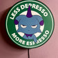 Palworld-Inspired “Less Depresso, More Espresso” RGB Display Sign – 12” Coffee Meme Gamer Wall Light