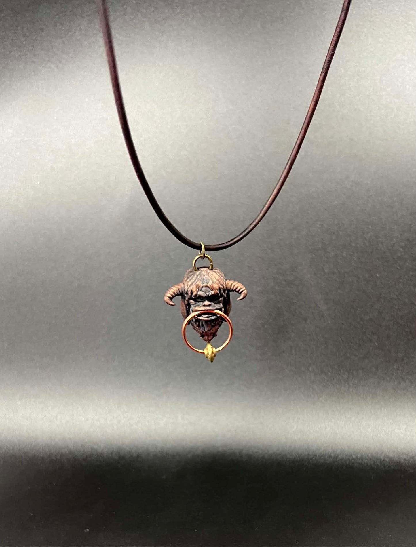 Labyrinth Inspired “Ludo” Necklace – Hand Painted Fantasy Creature Pendant
