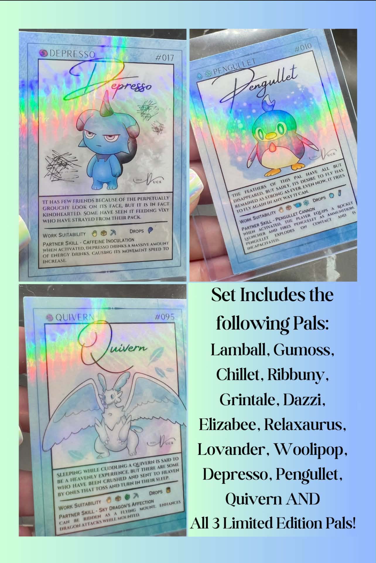 Palword Paldeck Inspired Fan Art Cards: Set 1