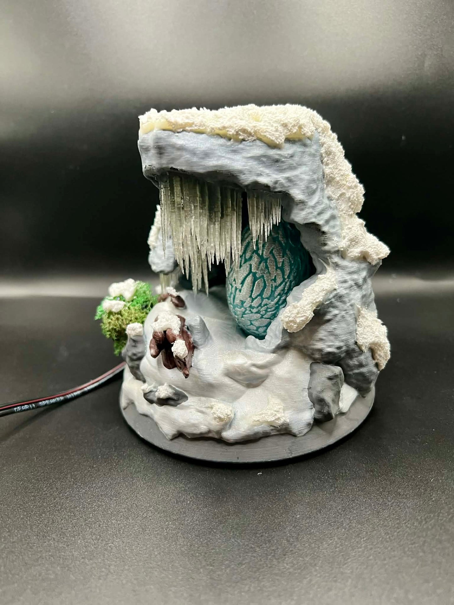 Ark Survival Inspired Ice Wyvern Egg Nest Biome - Illuminates!