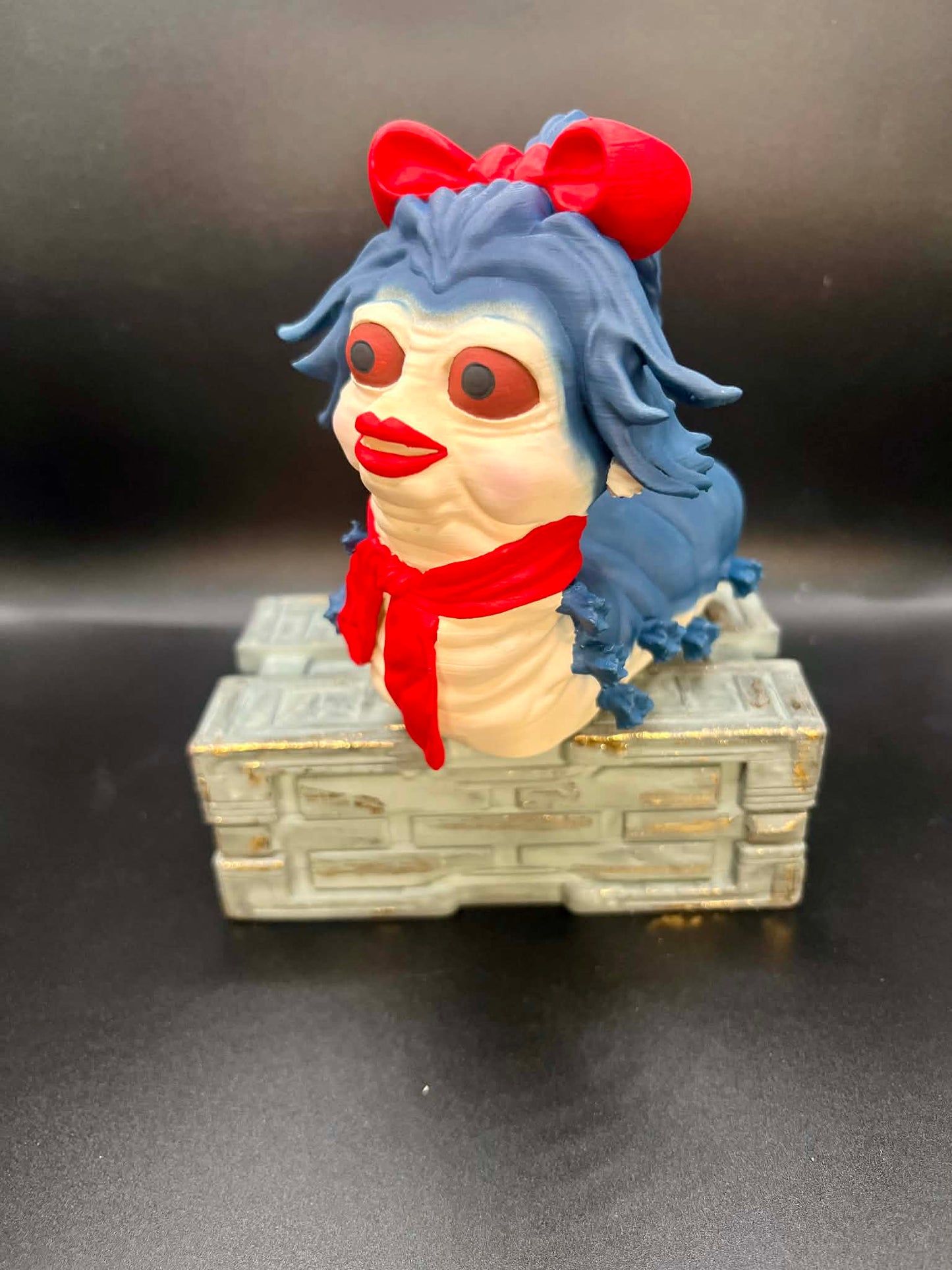 Labyrinth Inspired Worm Figurine - with Missus & Baby Worm!