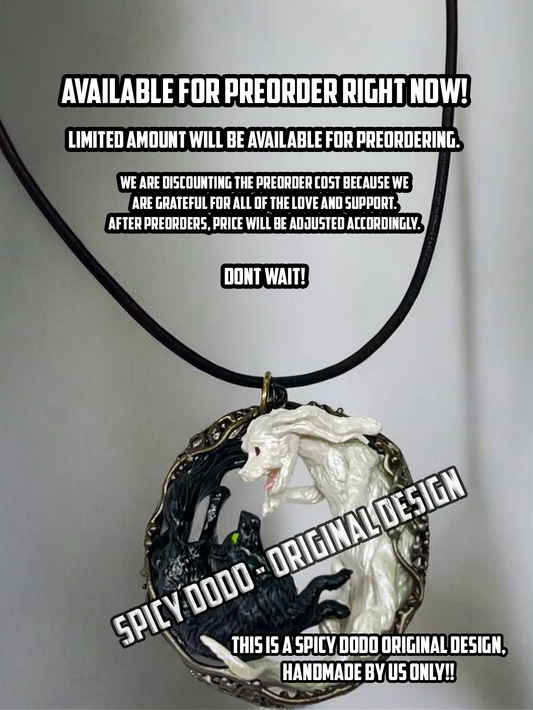 Gmork & Falkor Pendant Necklace – Handmade Fantasy Inspired Necklace **PRE ORDER**