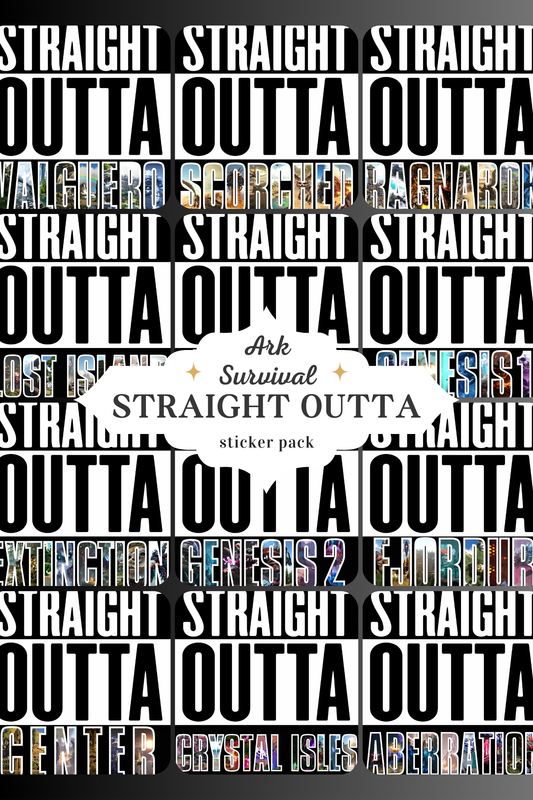 Ark Survival 'Straight Outta' Sticker Pack (12 Stickers)