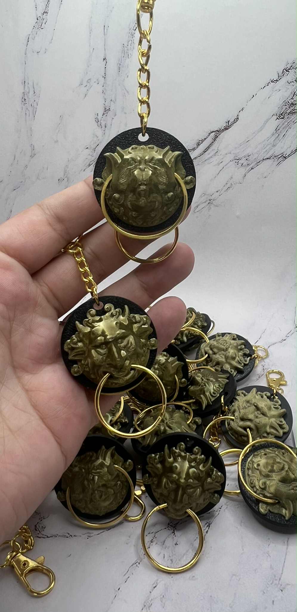 Labyrinth Inspired Double-Sided Door Knocker Keychain – Fantasy Inspired Decorative Charm