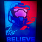 Master Chief “BELIEVE” RGB Display Light Box | Halo-Inspired LED Wall Art | Sound Reactive Gaming Decor