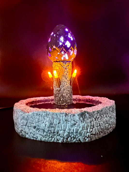 Realistic Ender Dragon Egg Display | Illuminated Minecraft-Inspired Lamp | USB Powered Gaming Decor