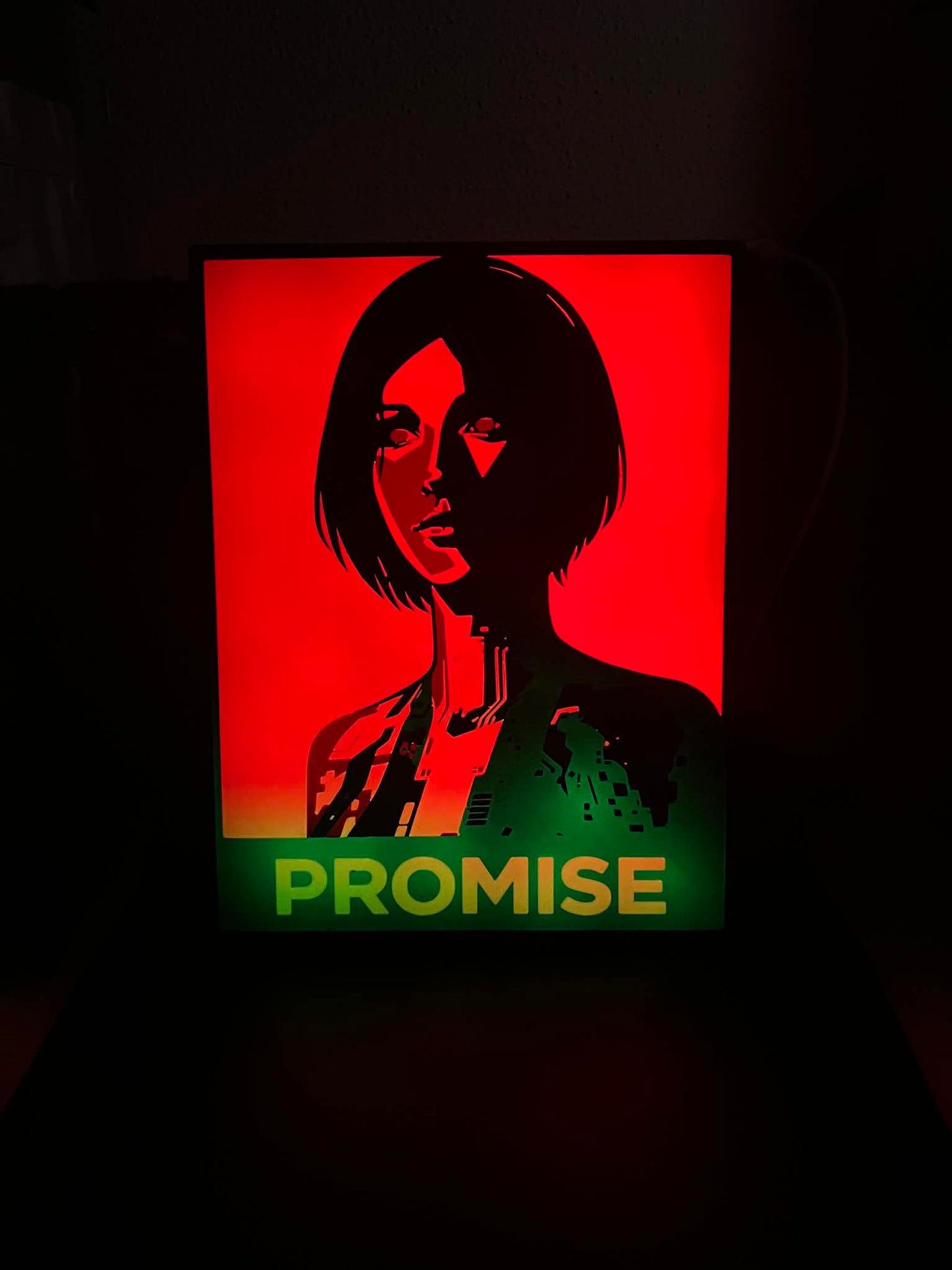 Halo Inspired Cortana “PROMISE” RGB Display Light Box