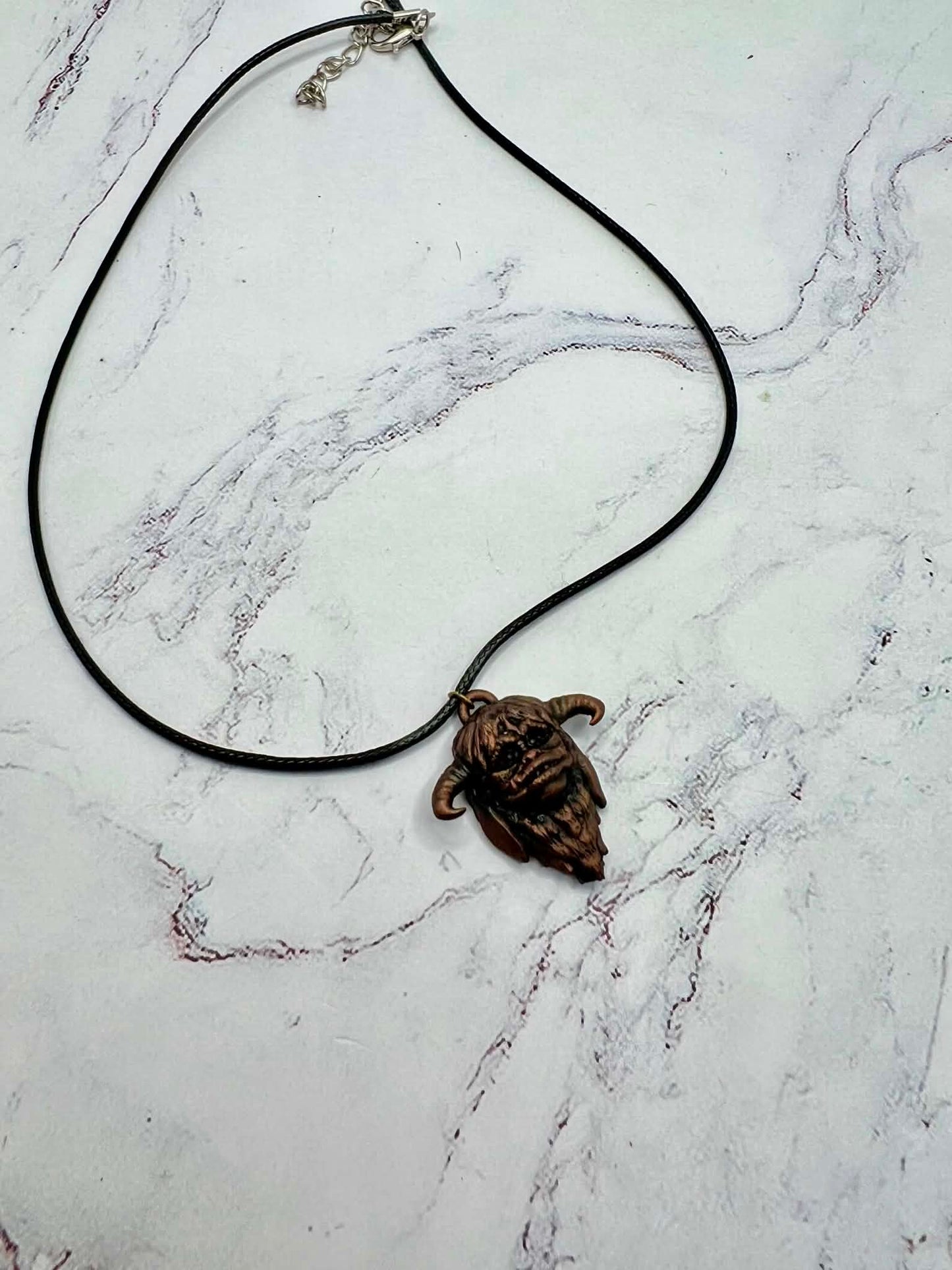 Labyrinth Inspired “Ludo” Necklace – Hand Painted Fantasy Creature Pendant