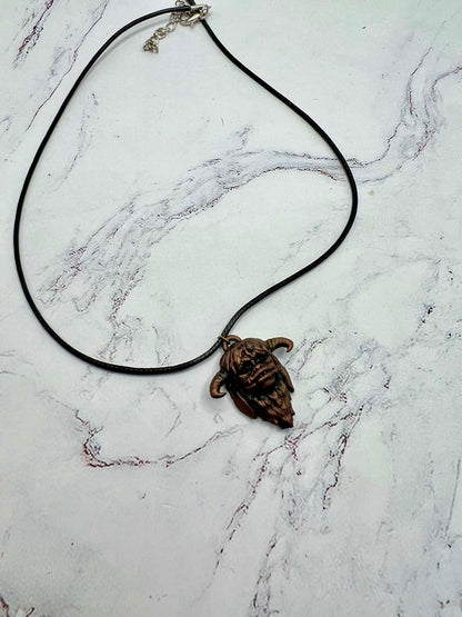Labyrinth Inspired “Ludo” Necklace – Hand Painted Fantasy Creature Pendant