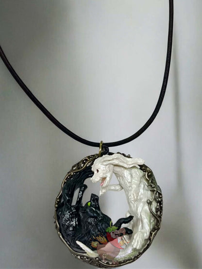 Gmork & Falkor Pendant Necklace – Handmade Fantasy Inspired Necklace