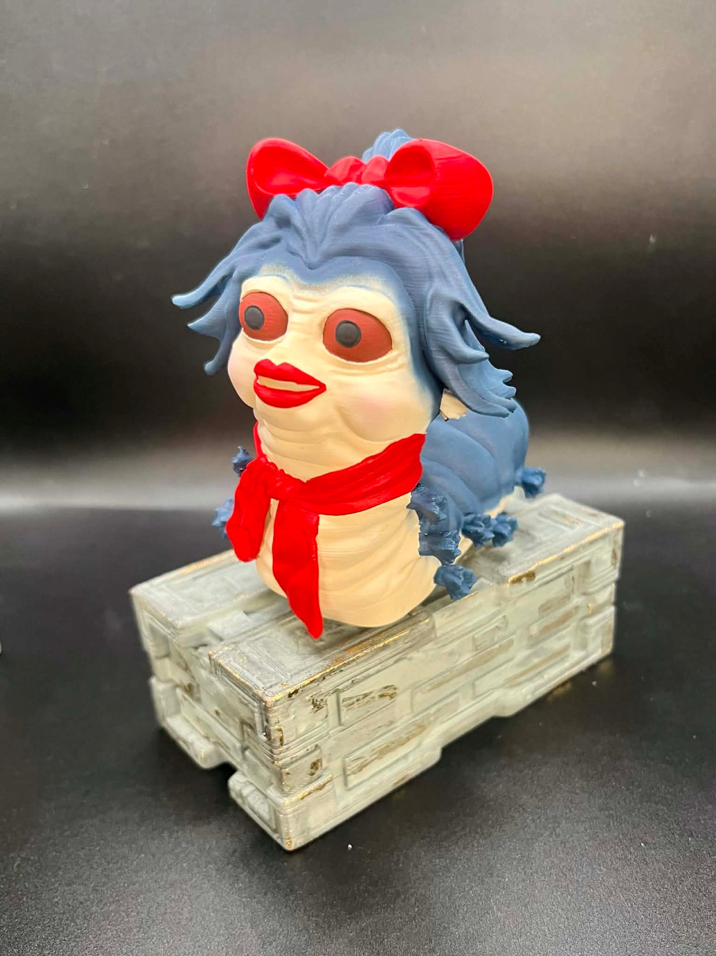 Labyrinth Inspired Worm Figurine - with Missus & Baby Worm!