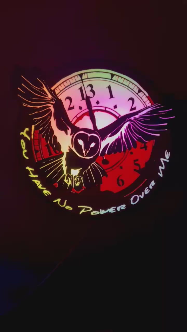 Labyrinth-Inspired RGB Owl Clock Display – “You Have No Power Over